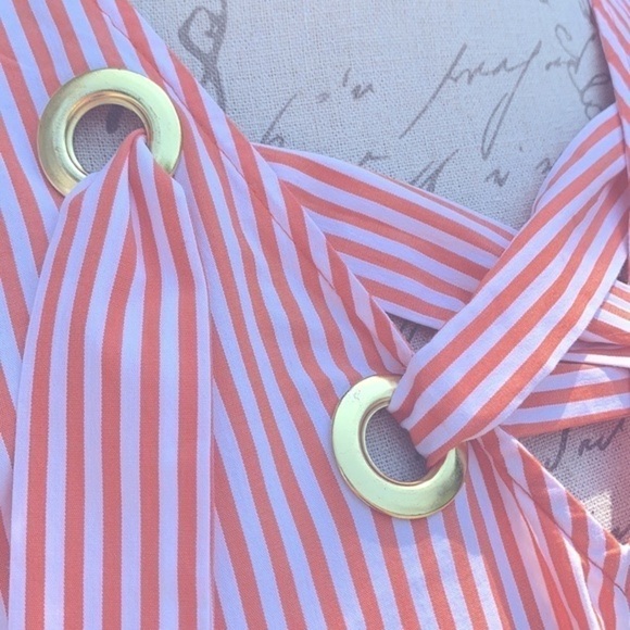 Michael Michael Kors Poppy Striped Bell Sleeve Top - Picture 10 of 15